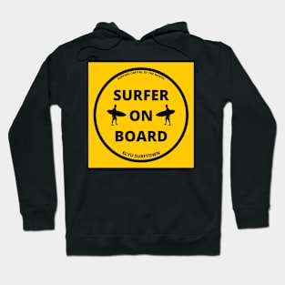 SURFER ON BOARD CAR/MOTOR BIKE STICKERS AND MORE 3 Hoodie